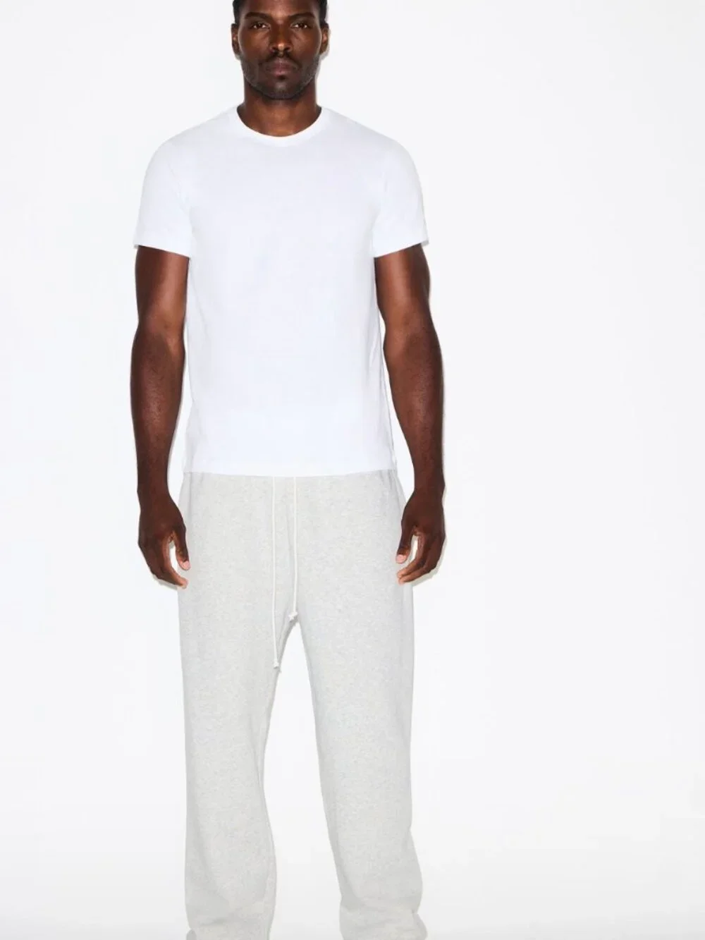 SKIMS Fleece Lounge Men's Relaxed Jogger Light Heather Grey Size S